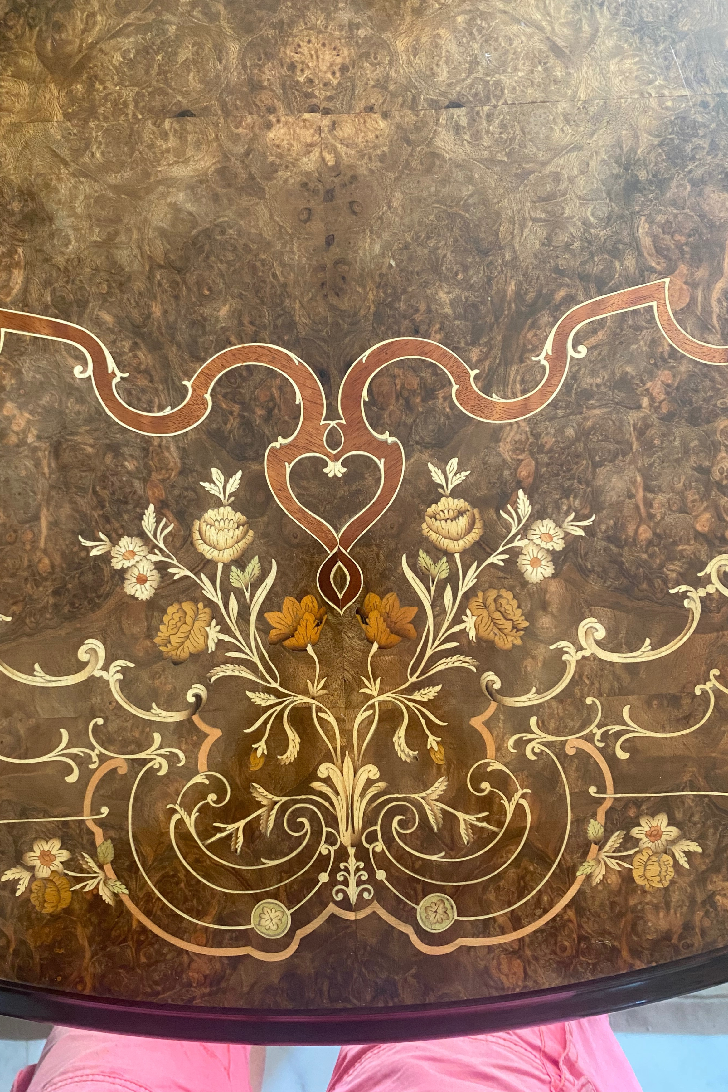 Italian Mahogany Inlaid Dining Set - Meubles Monaco