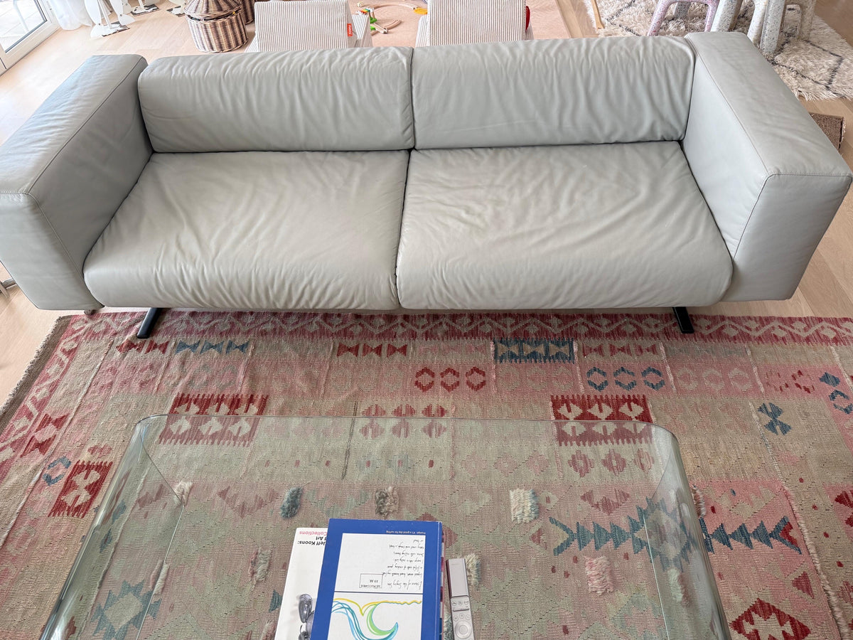 Leather Sofa + 2 Matching Armchairs