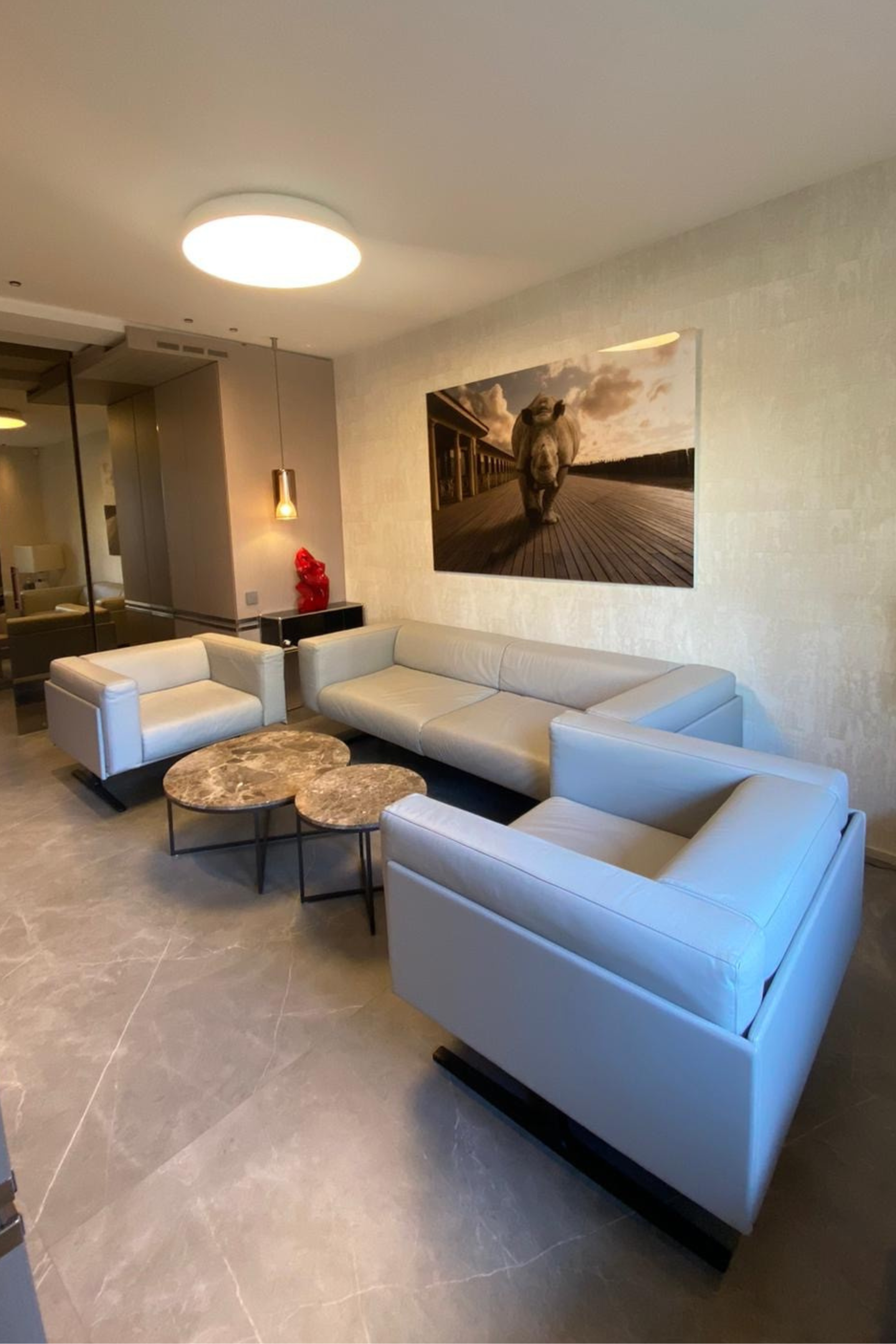 Leather Sofa + 2 Matching Armchairs - Meubles Monaco