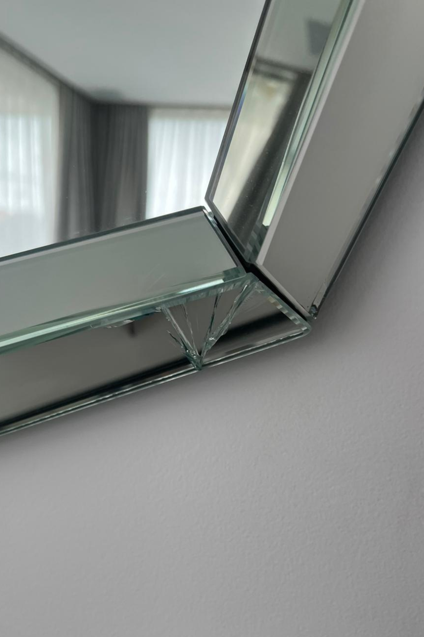 Specchio ottagonale sfaccettato