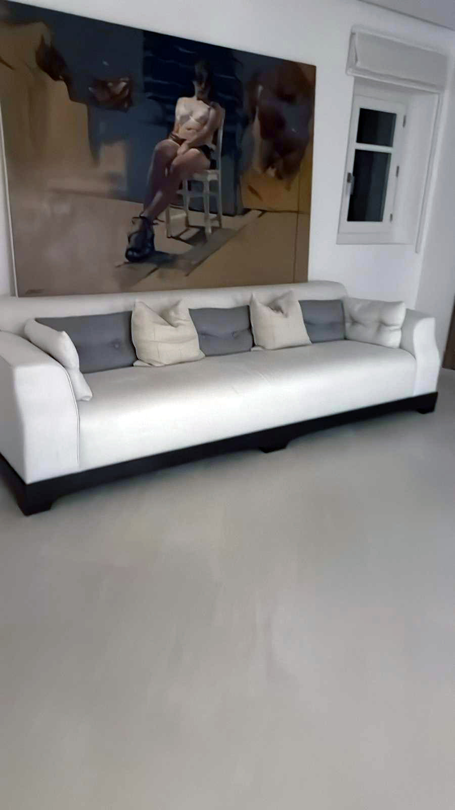 Canapé architectural blanc Pierre Frey