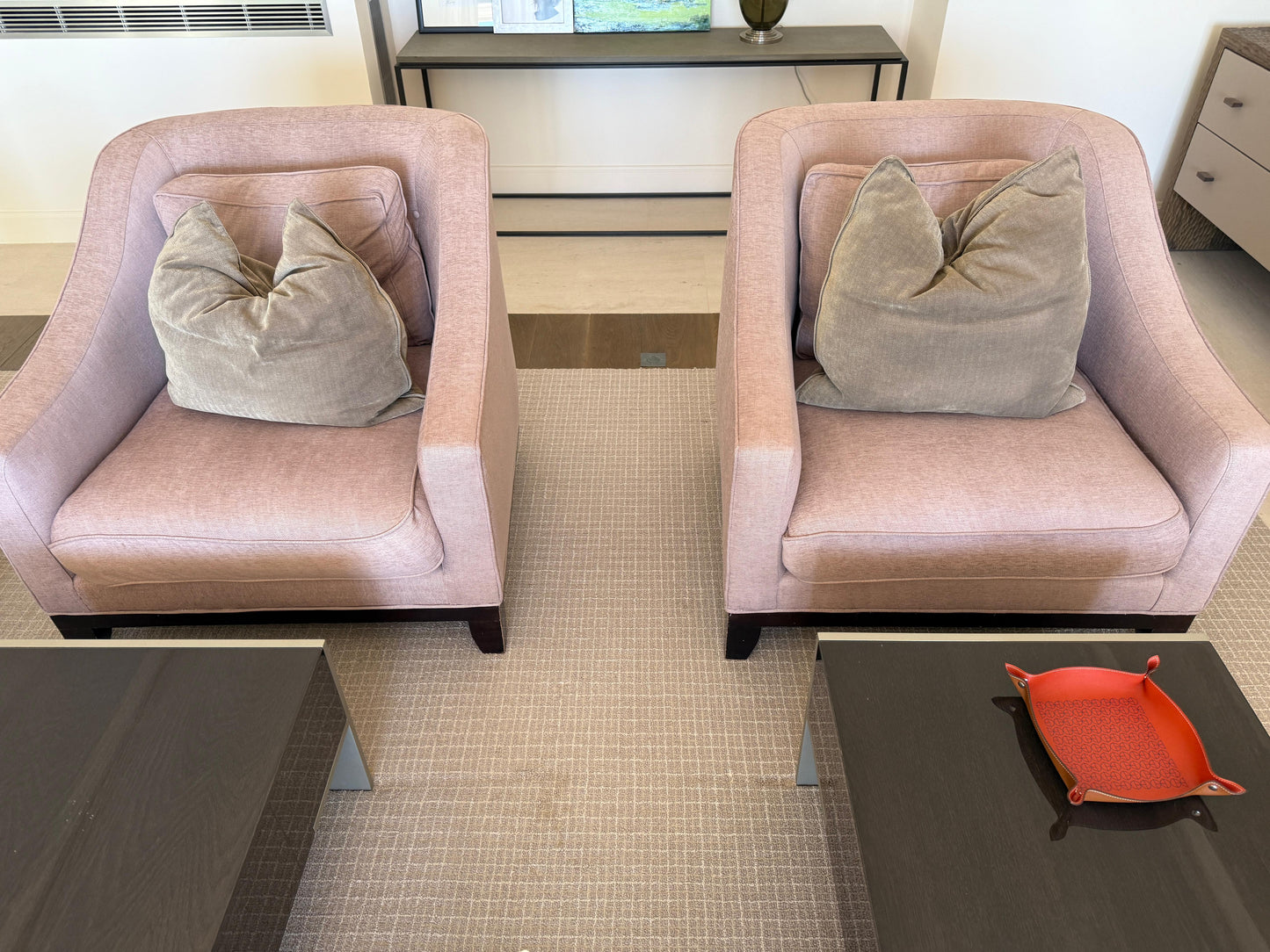 Coppia di poltrone Pierre Frey – Lino rosa