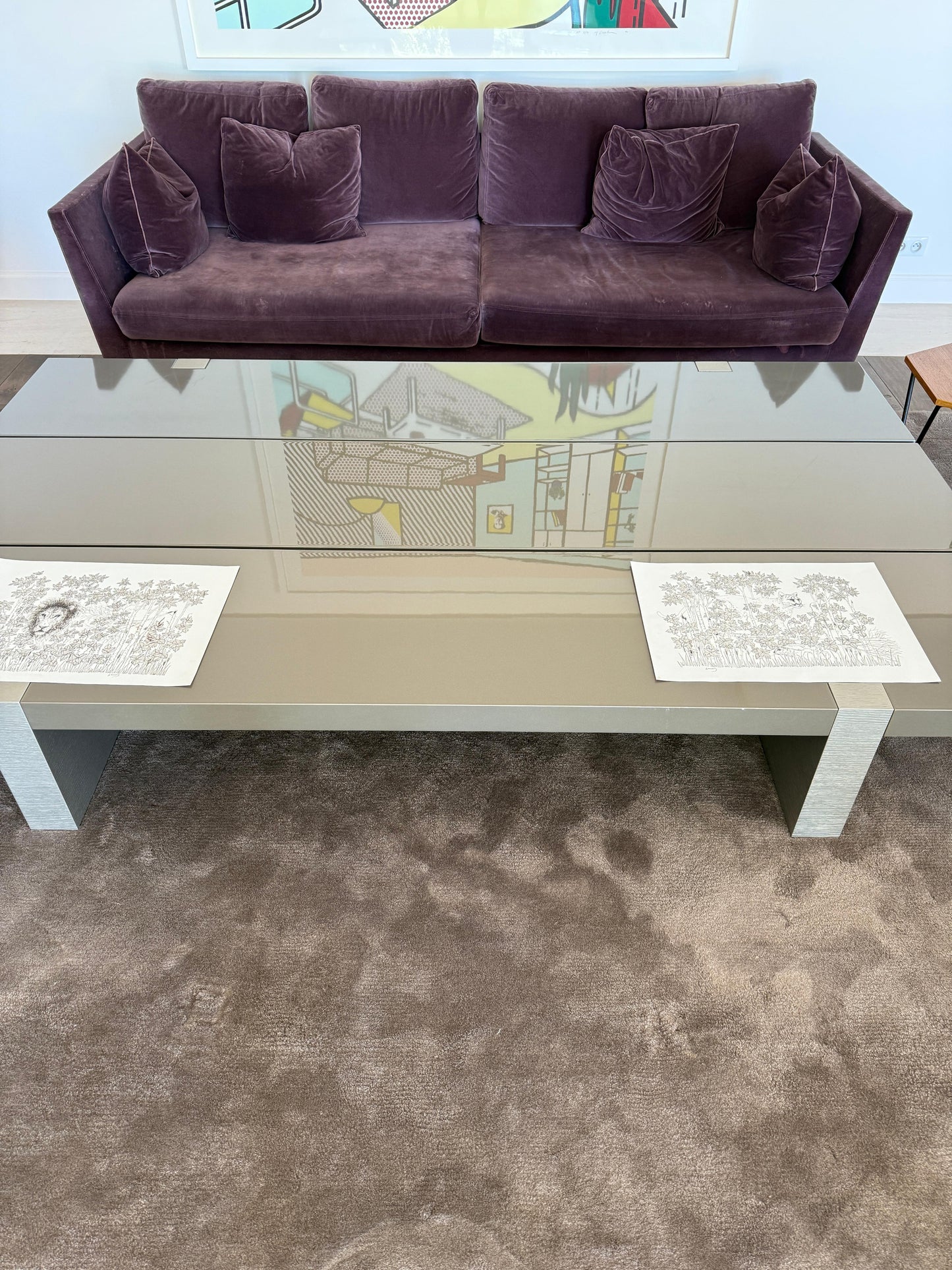 Grande table basse laquée (250 cm)