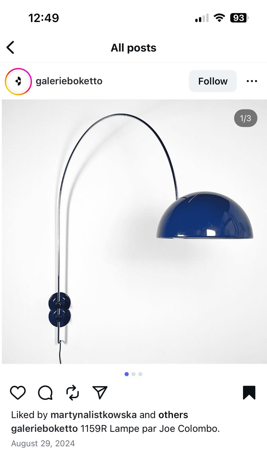 Applique 1159/R Light – Joe Colombo (2025) - Meubles Monaco