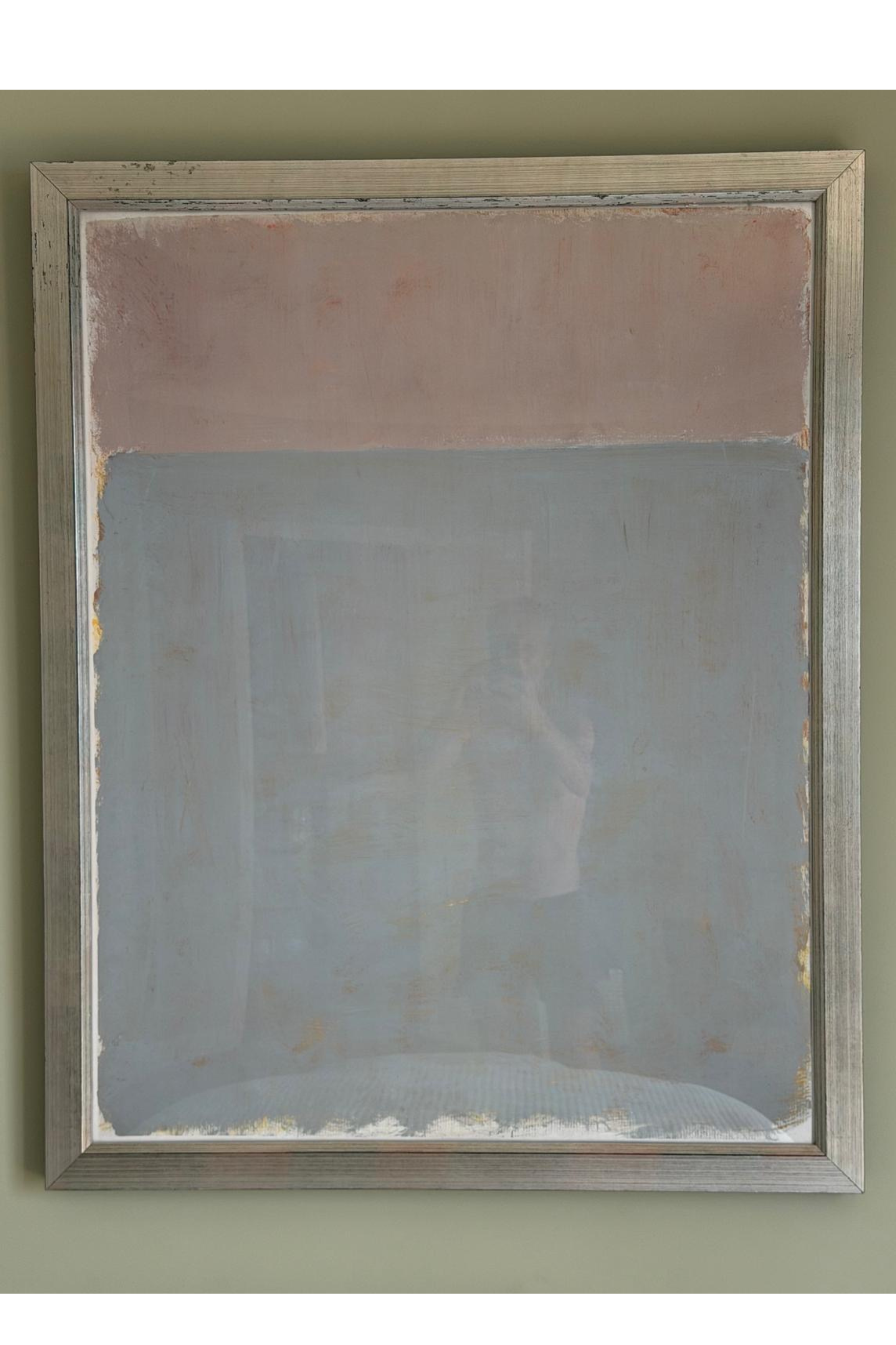 Contemporary Abstract Artwork in Silver Frame