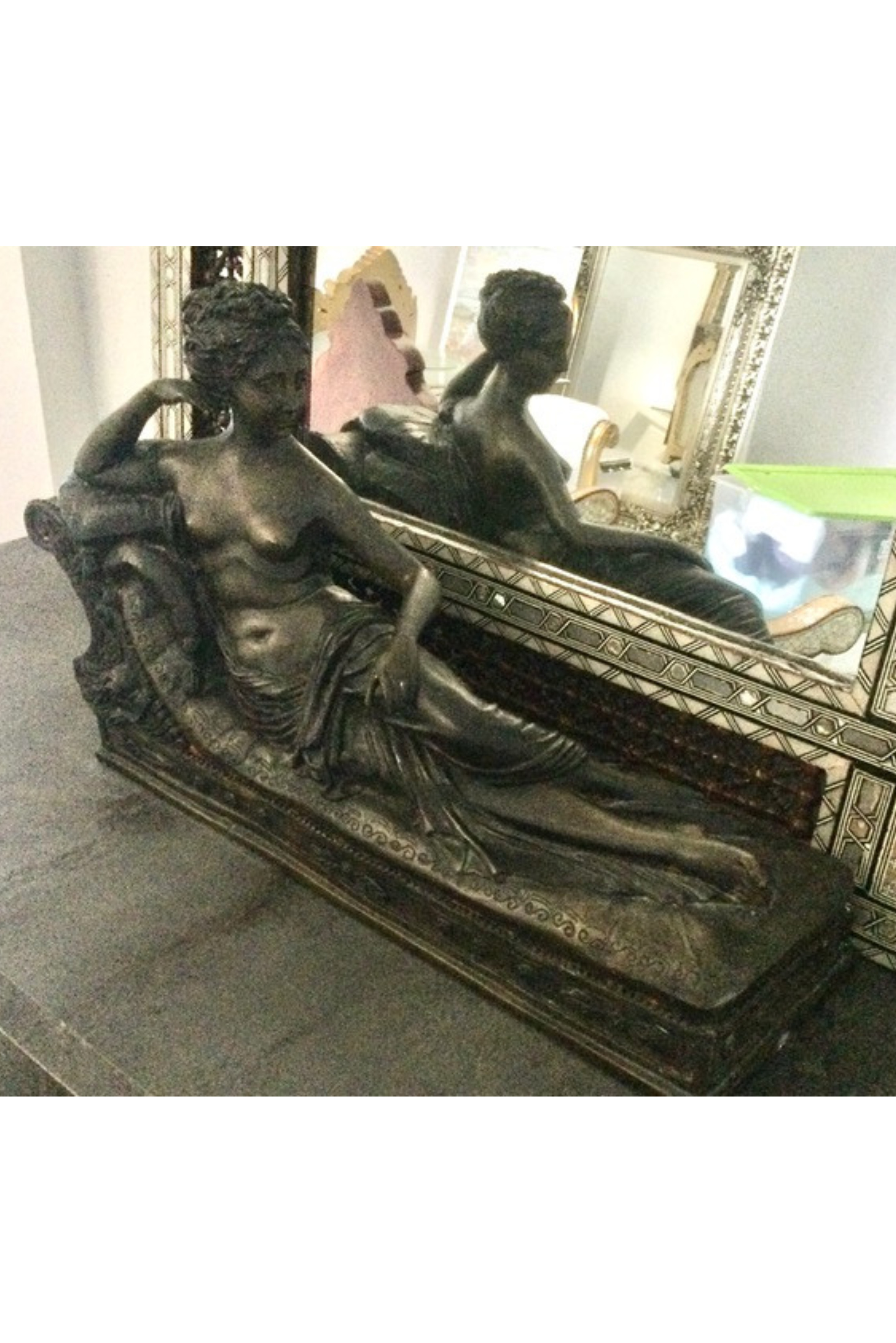 Neoclassical Bronze-Style Sculpture – Inspired by Canova’s Pauline Bonaparte - Meubles Monaco