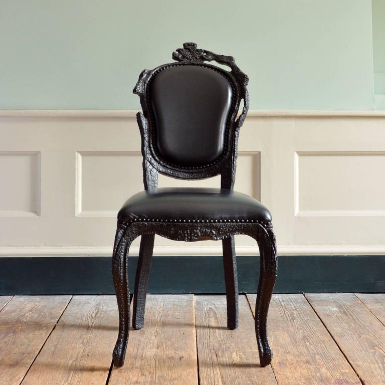 Vintage Leather Chair For Sale Monaco / South Of France
