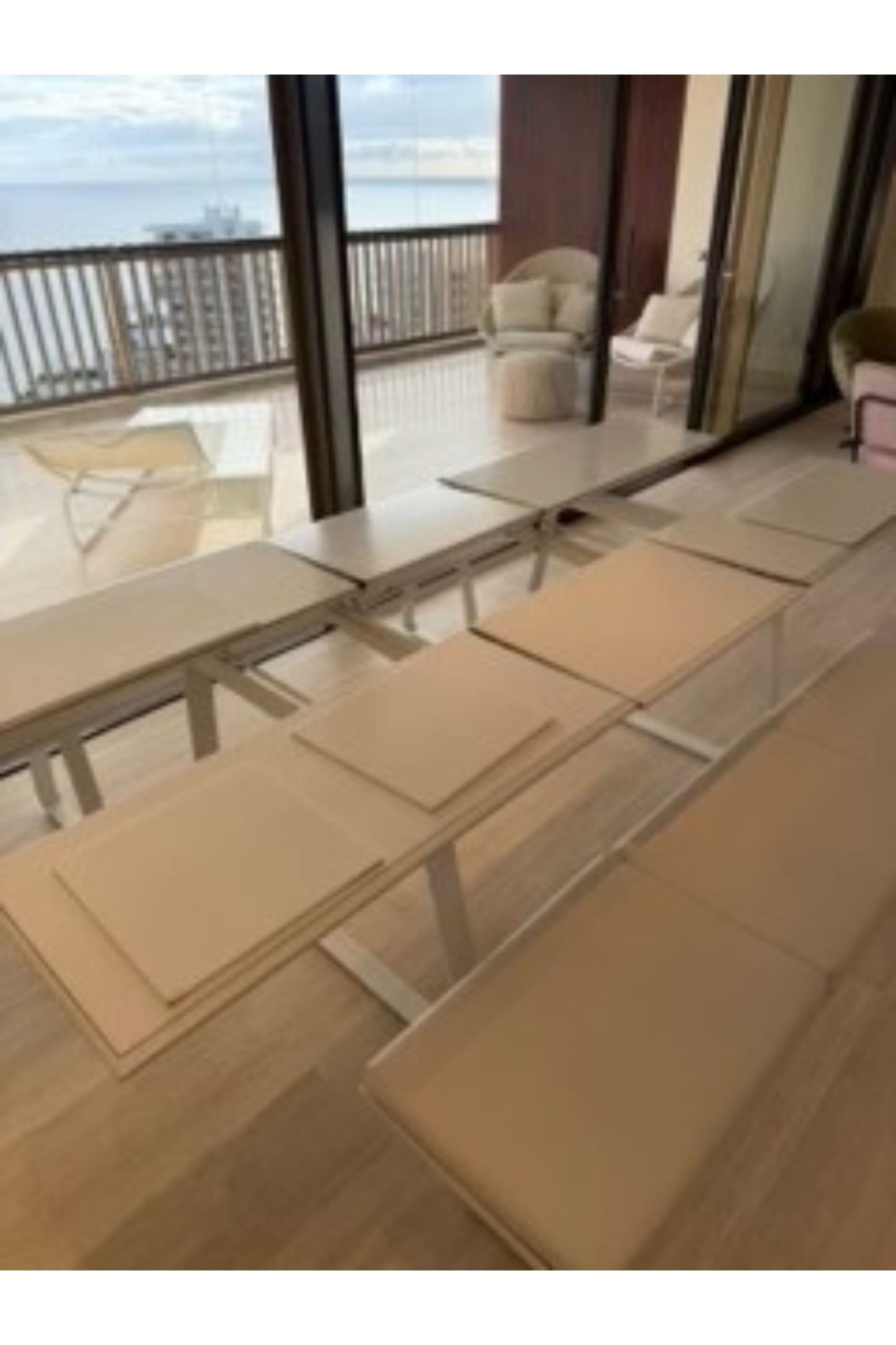 Set tavolo da pranzo e panca estensibile per esterni (3 pezzi)