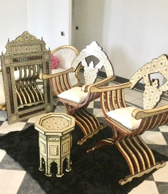 Unique Handcrafted Oriental Salon Set - Meubles Monaco
