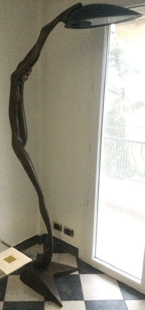 Exceptional Bronze Floor Lamp – "Tersicore" Ballerina - Meubles Monaco