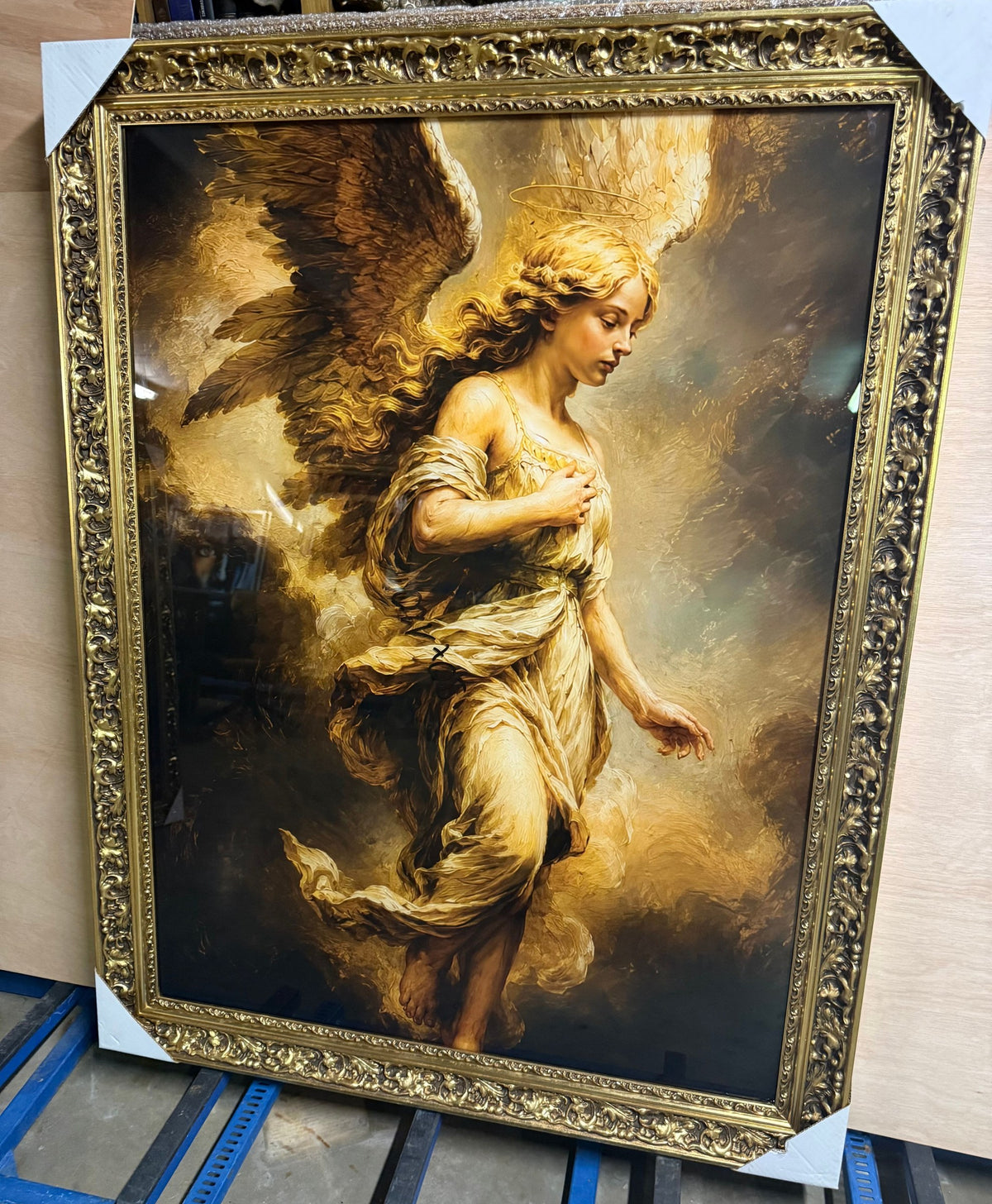 Large Framed Decorative Print in Ornate Gilt Frame – 135 × 105 cm