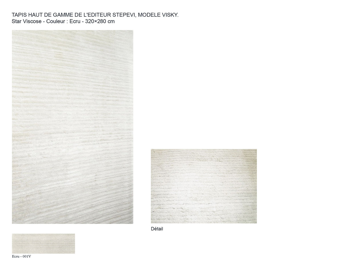Stepevi Visky Rug in Ecru Star Viscose – 320 × 280 cm
