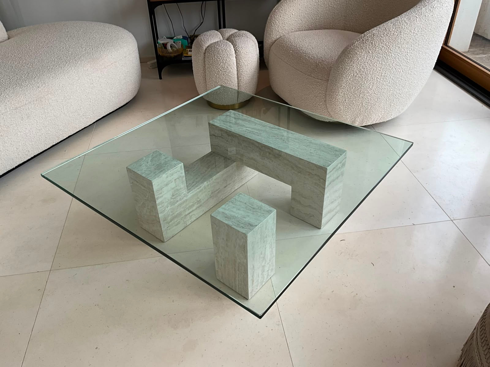 Eichholtz IKAL Glass & Stone Coffee Table