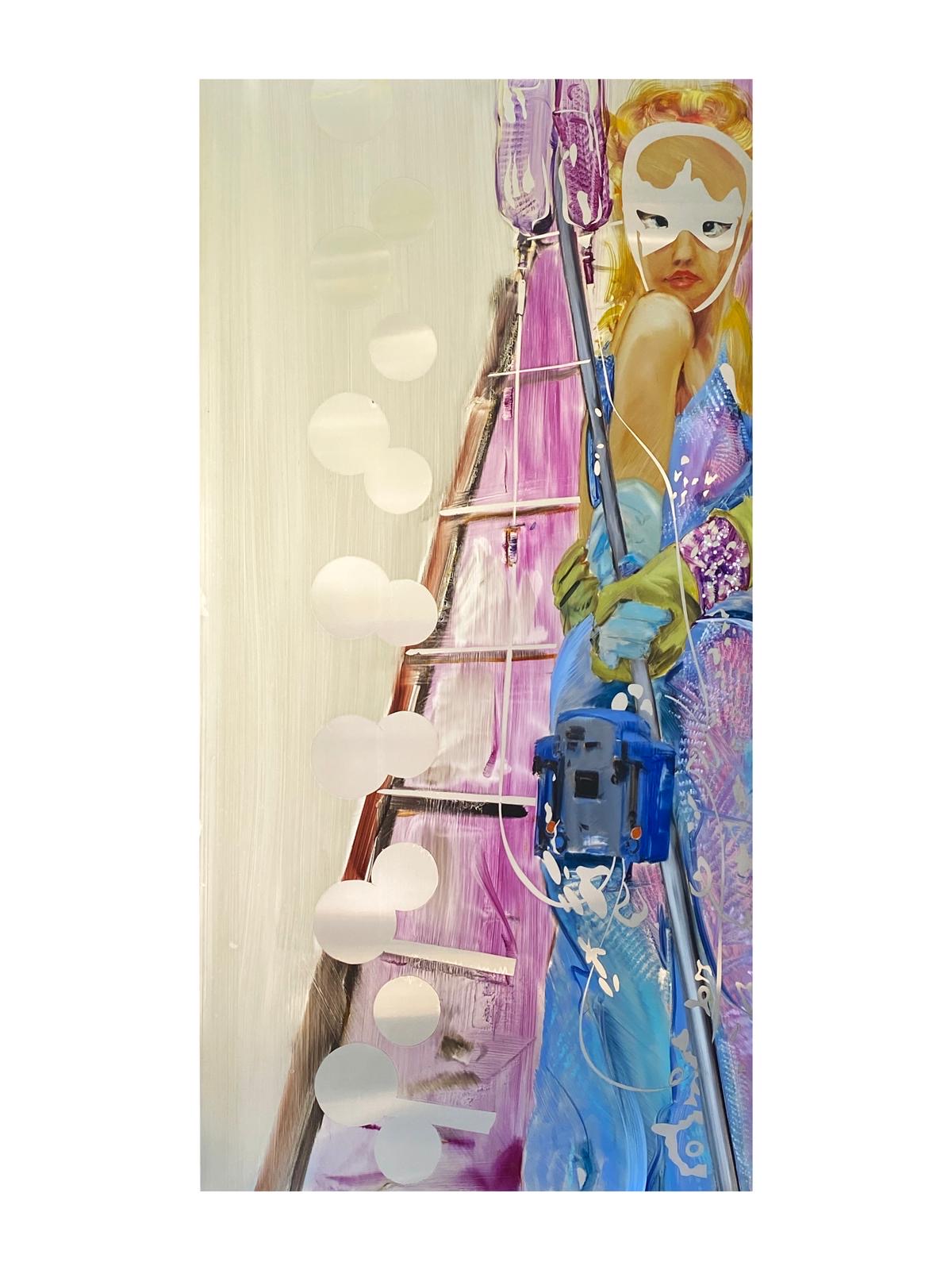 Matthias Köster Monumental Diptych – Oil on Aluminium