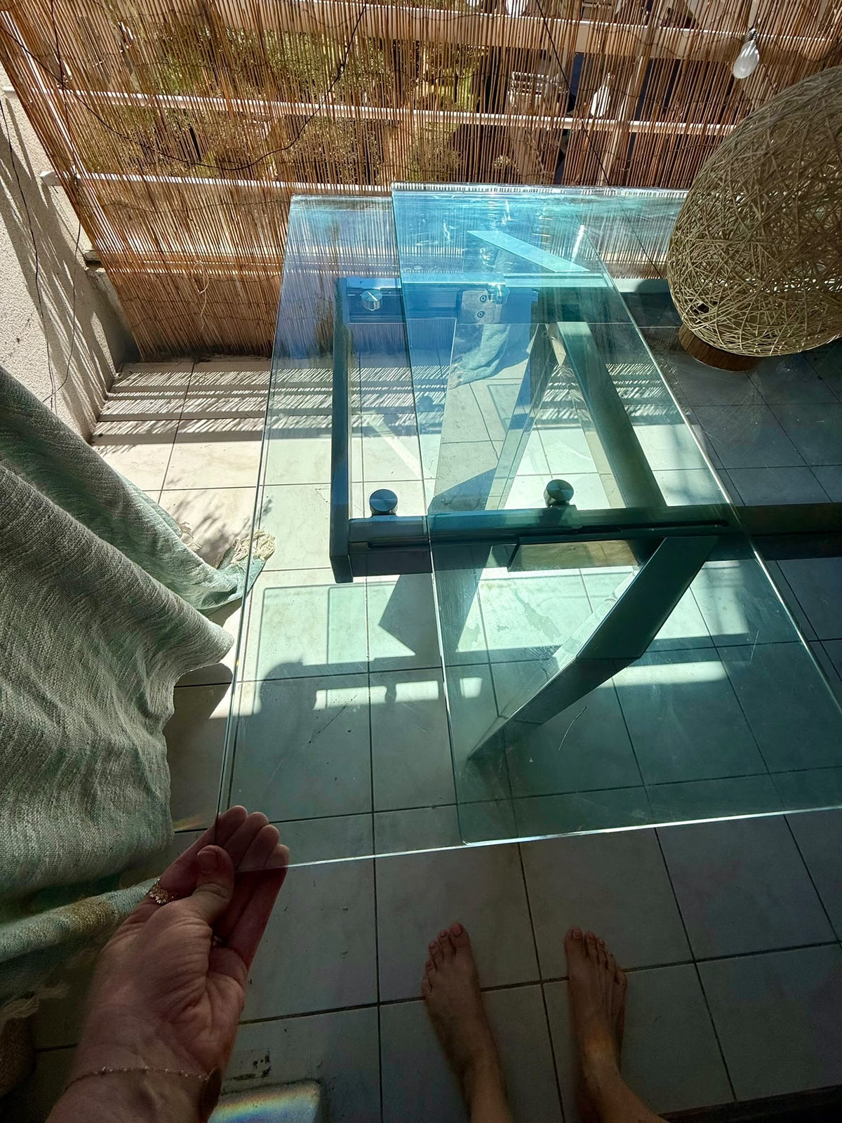Calligaris Extendable Glass Dining Table – 180–280cm