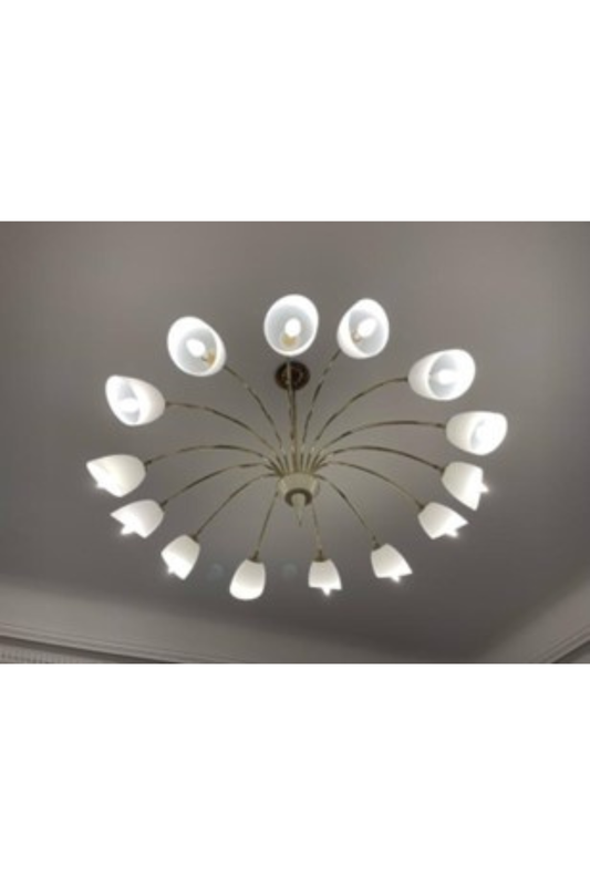 Brass Spider Chandelier