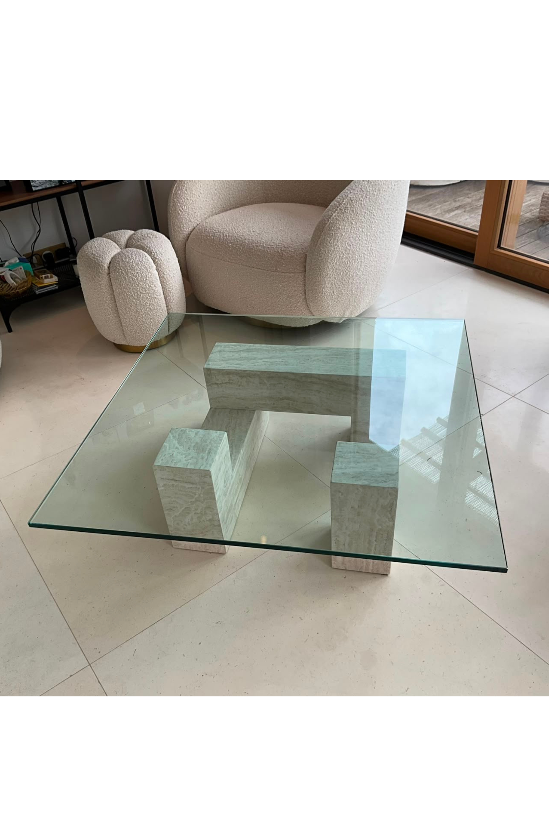 Eichholtz IKAL Glass & Stone Coffee Table