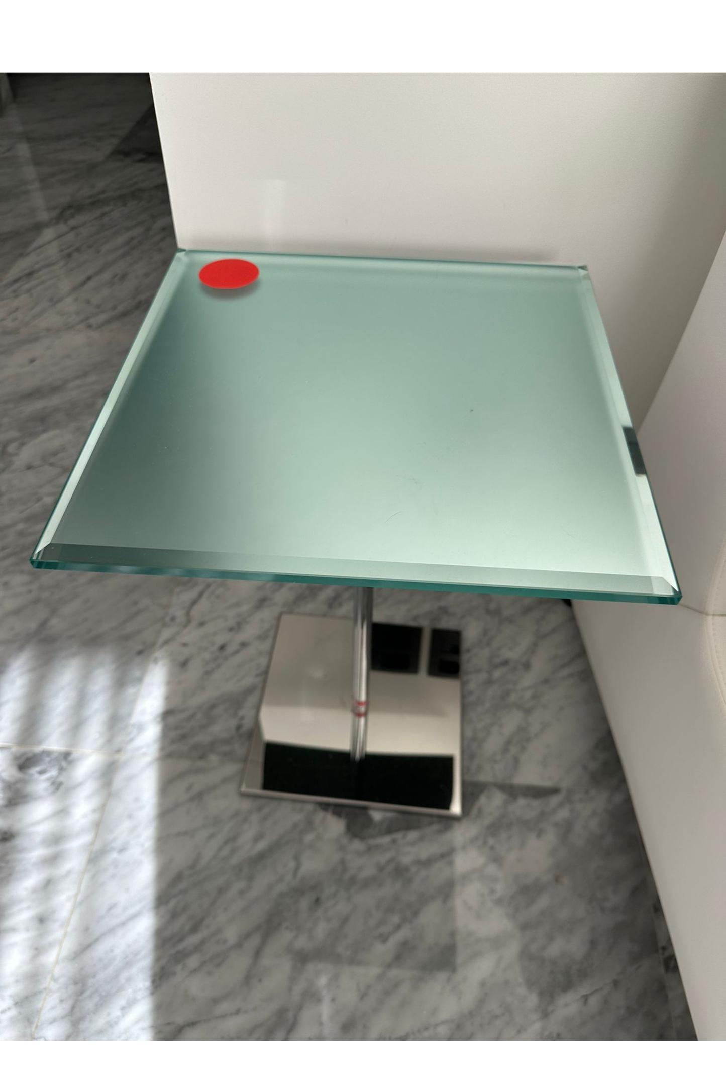 Pair of Minimalist Glass Bedside Tables