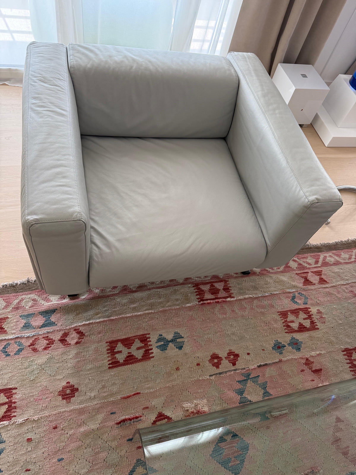 Leather Sofa + 2 Matching Armchairs