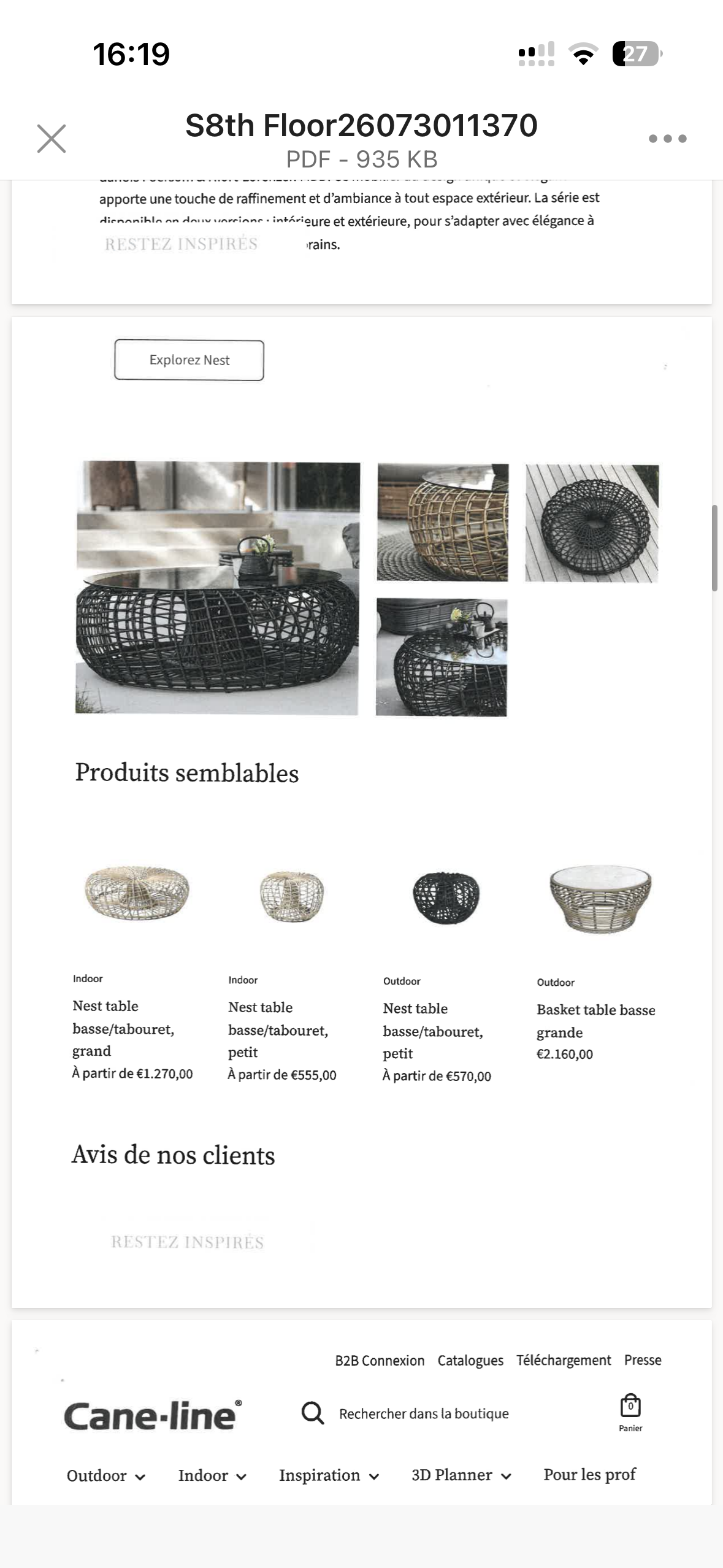 Nest Round Woven Outdoor Coffee Table