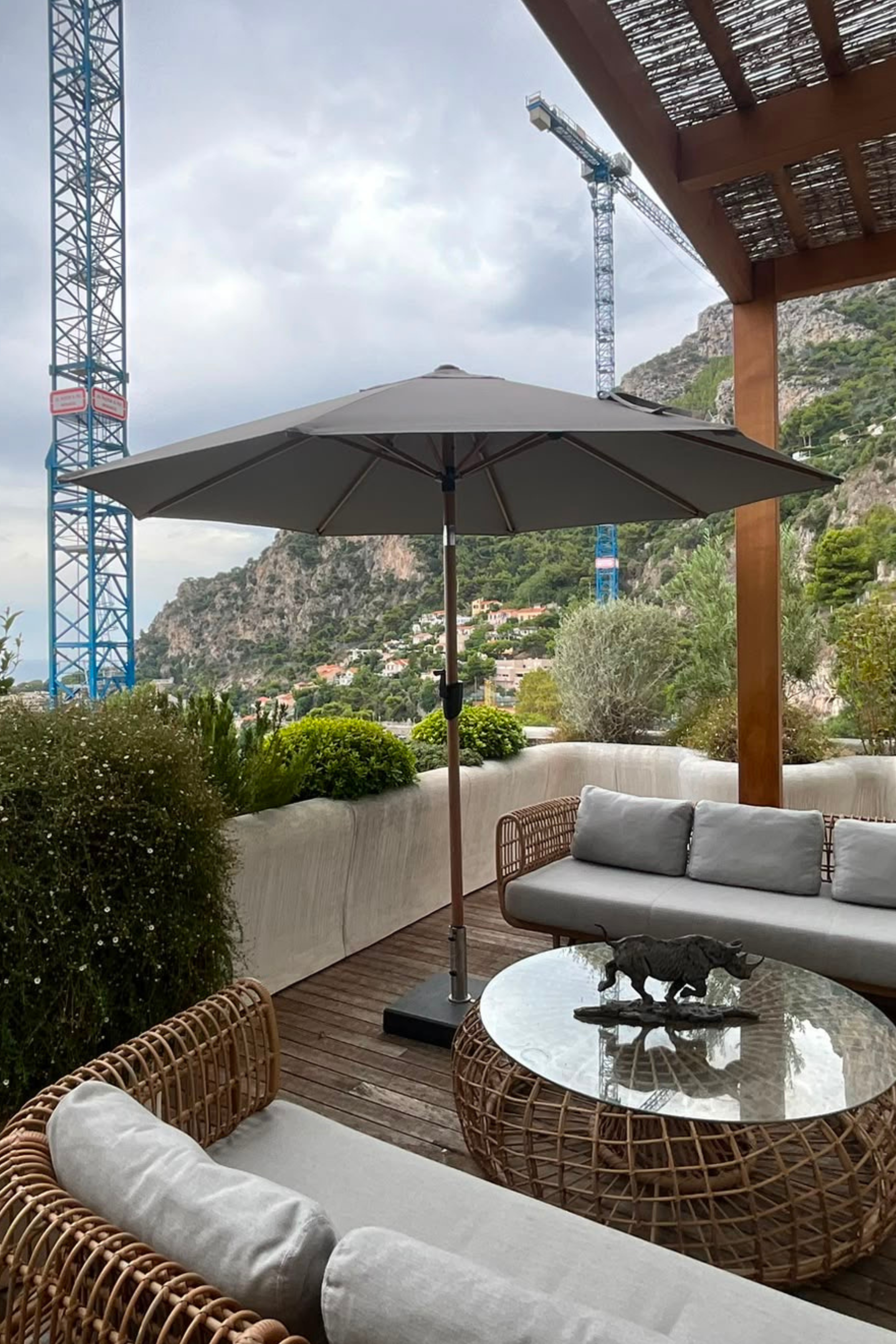 Large Outdoor Parasol with Weighted Base