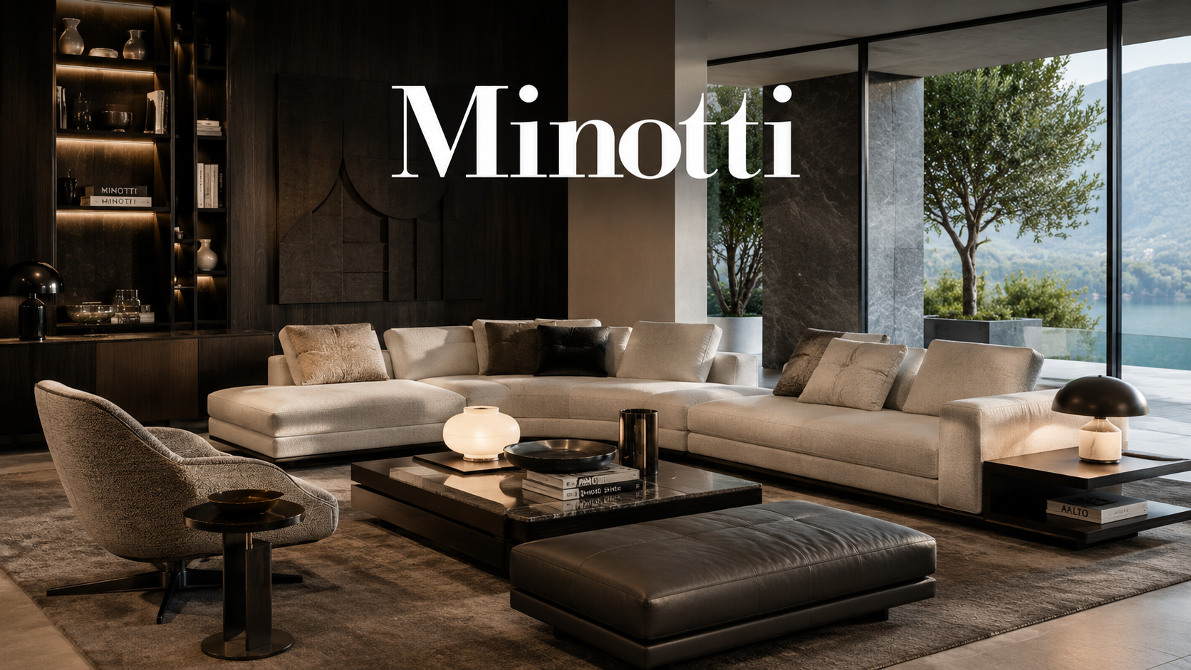Minotti luxury second-hand furniture in a contemporary Riviera villa