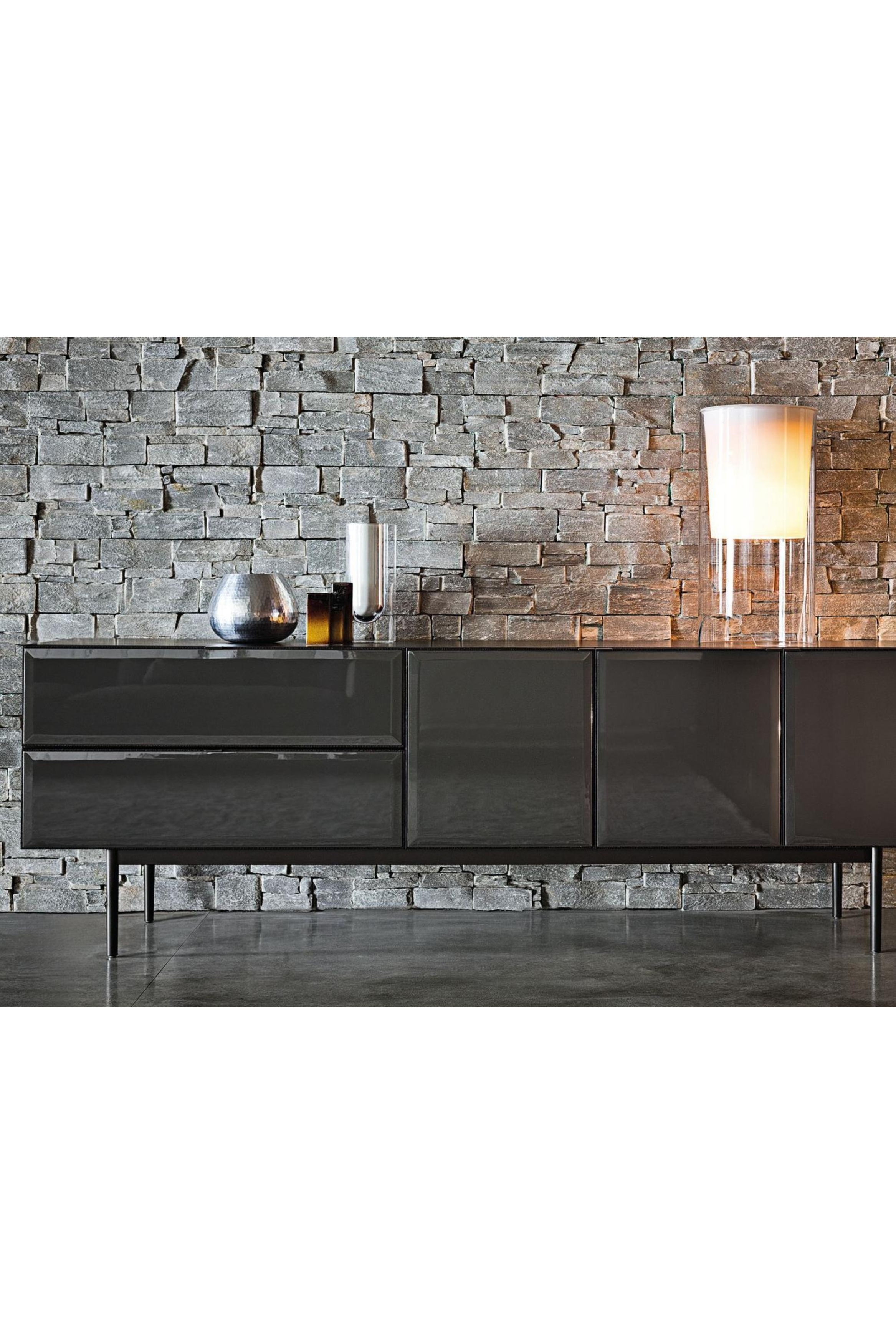 Minotti Morrison Sideboard in Glossy Moka Lacquer