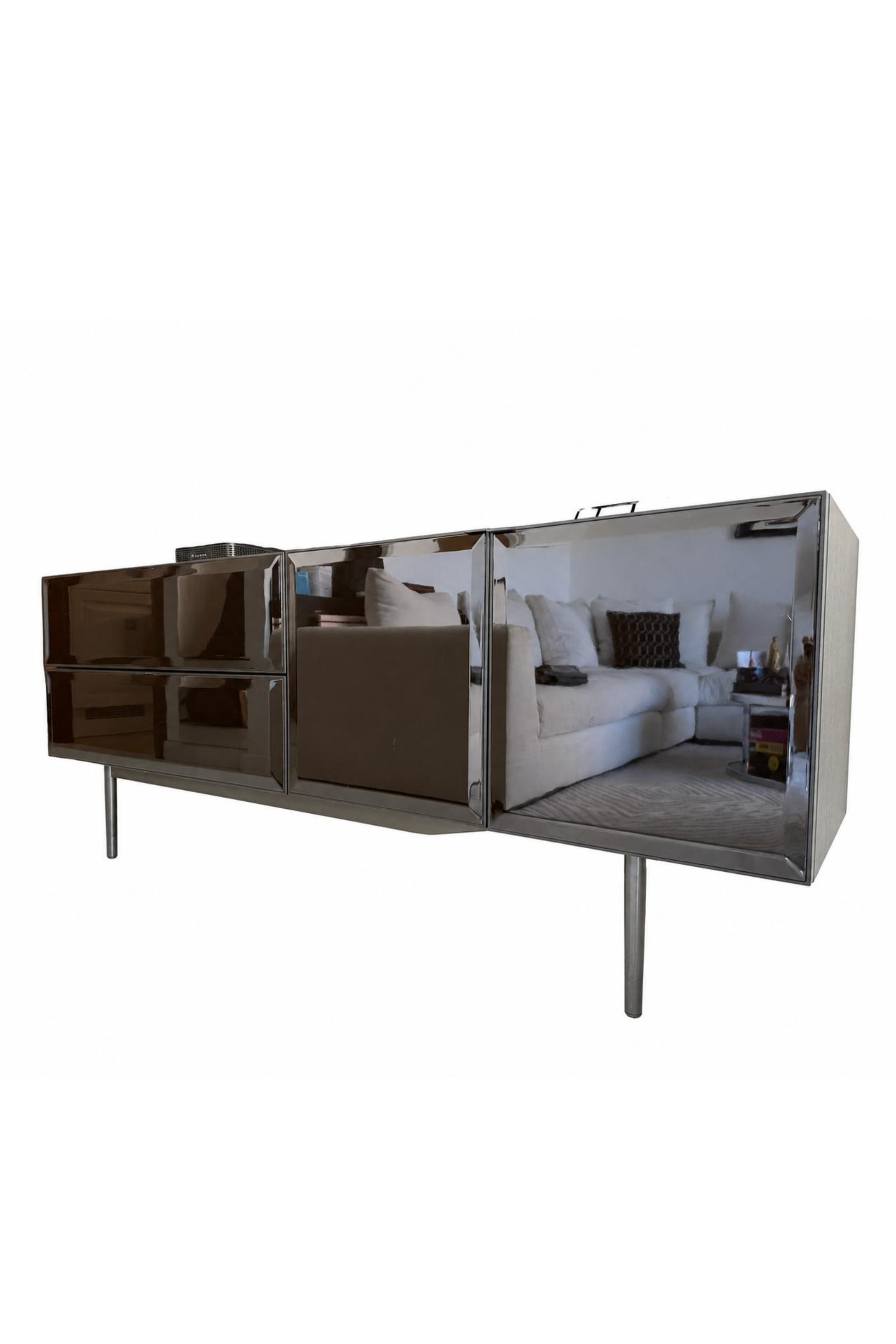 Minotti Morrison Sideboard in Glossy Moka Lacquer