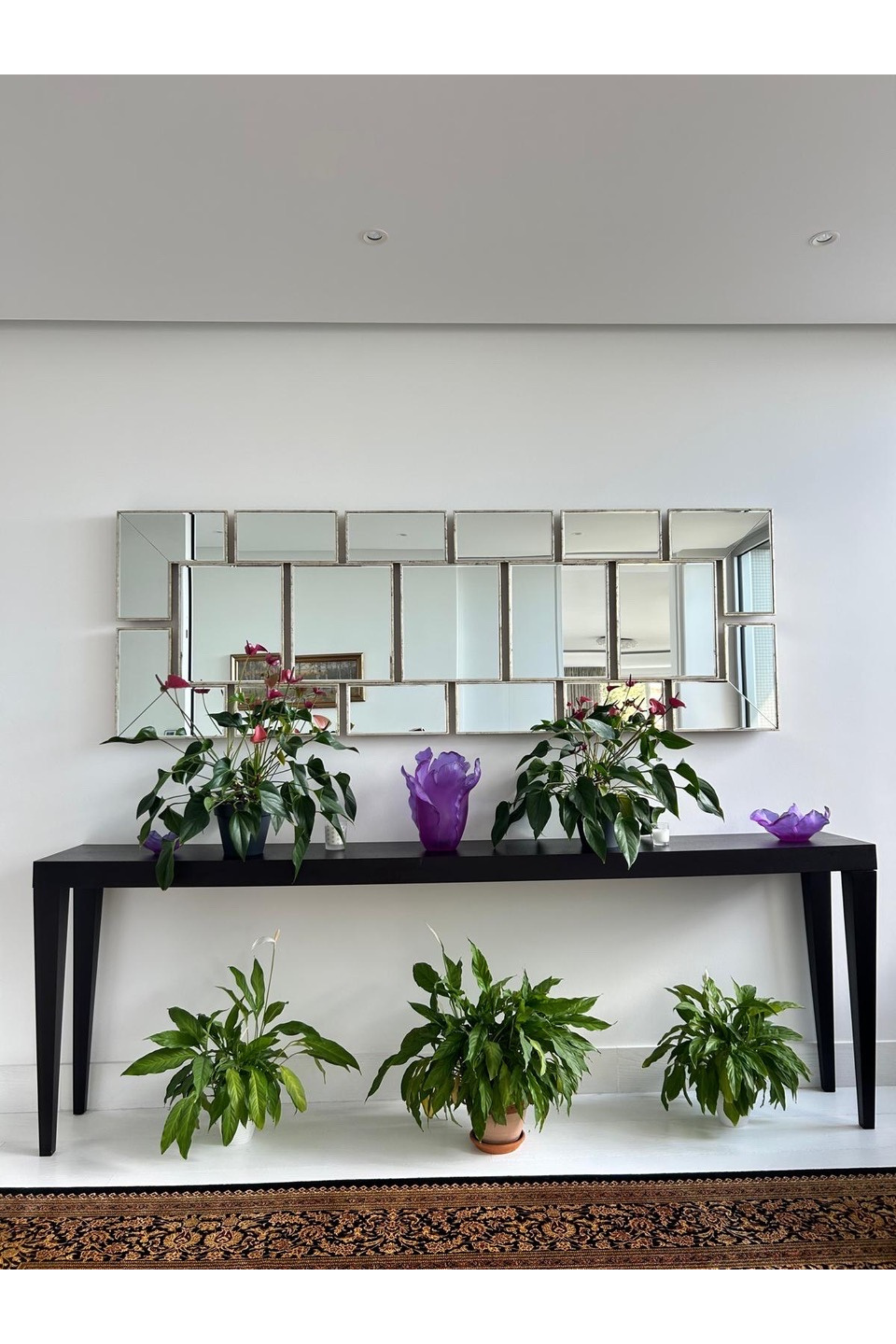 Modern Black Solid Wood Console Table - Meubles Monaco