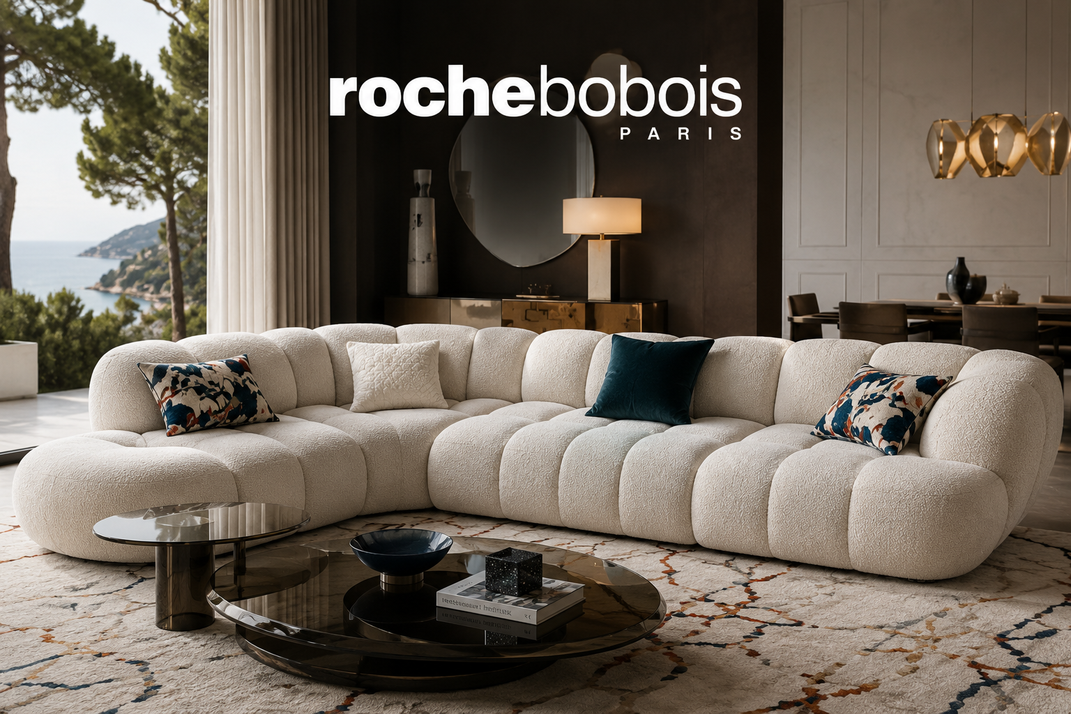Roche Bobois second-hand designer furniture in a luxury Monaco interior