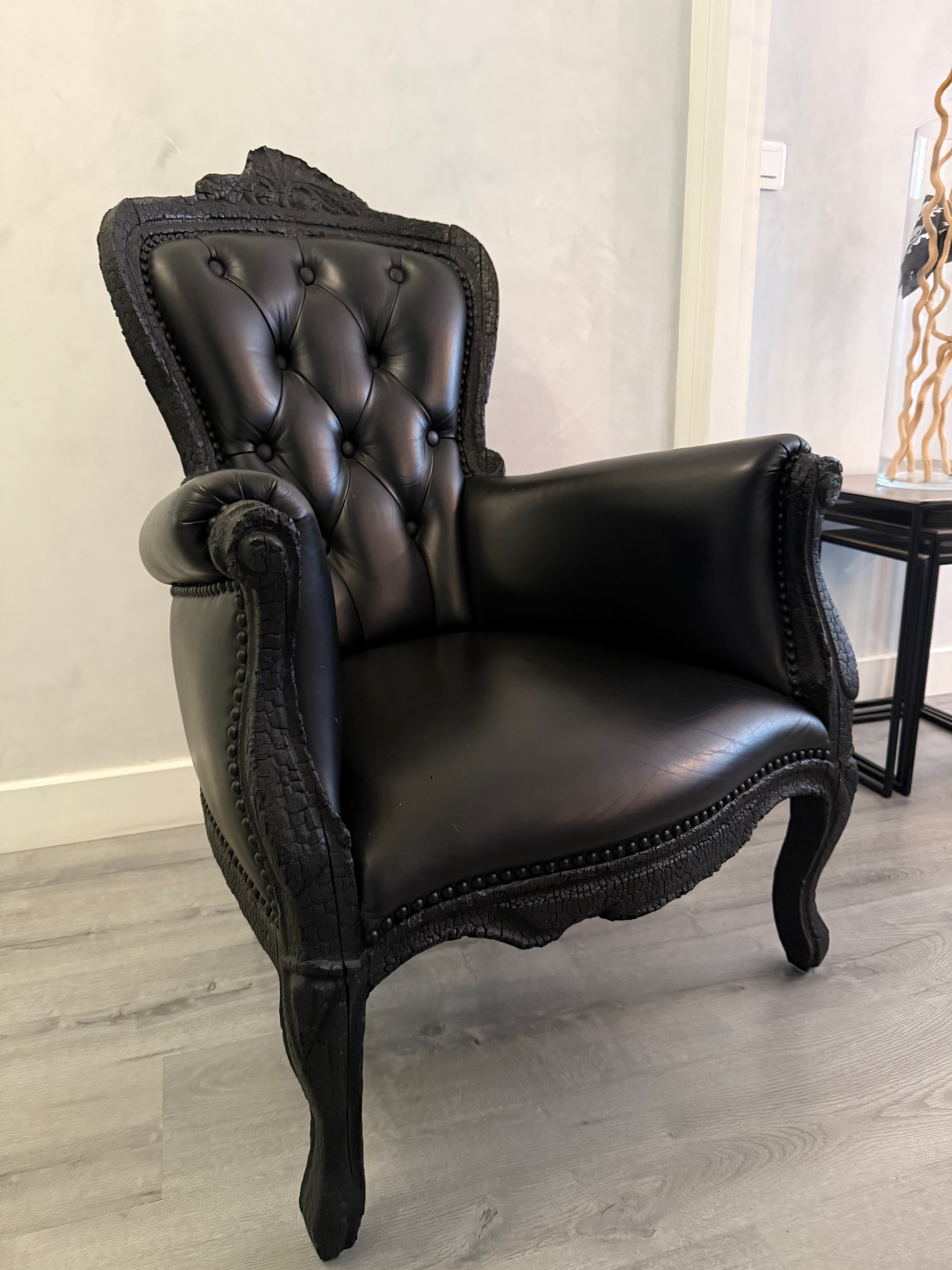 Second Hand Leather Armchair For Sale Monaco / Nice / Cannes / Antibes