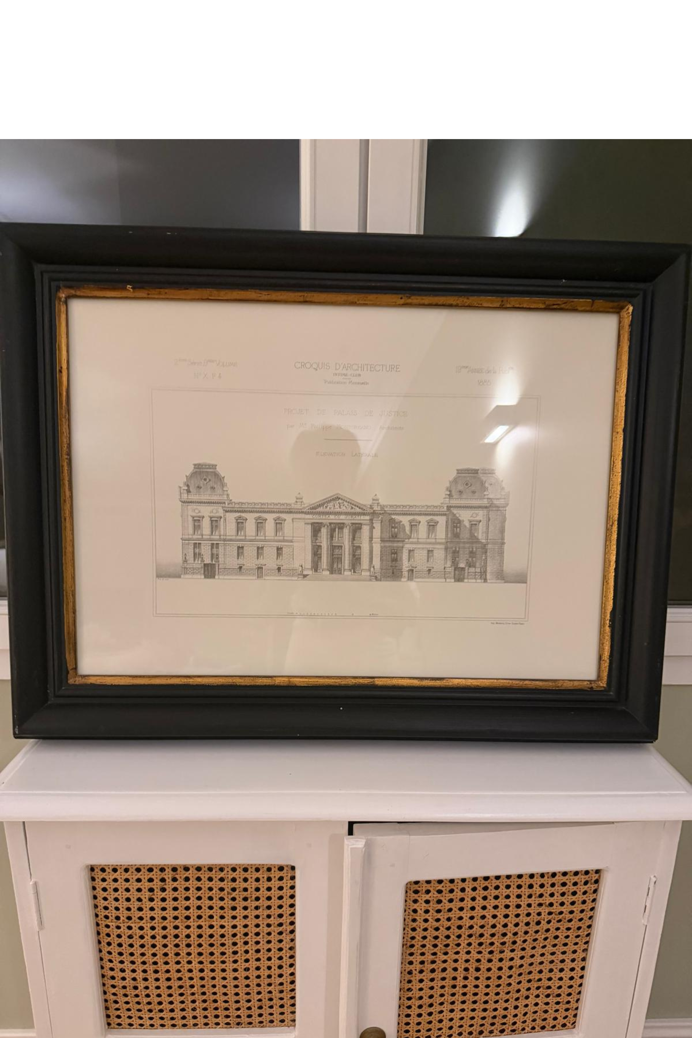 Framed Architectural Elevation Print – Palais de Justice