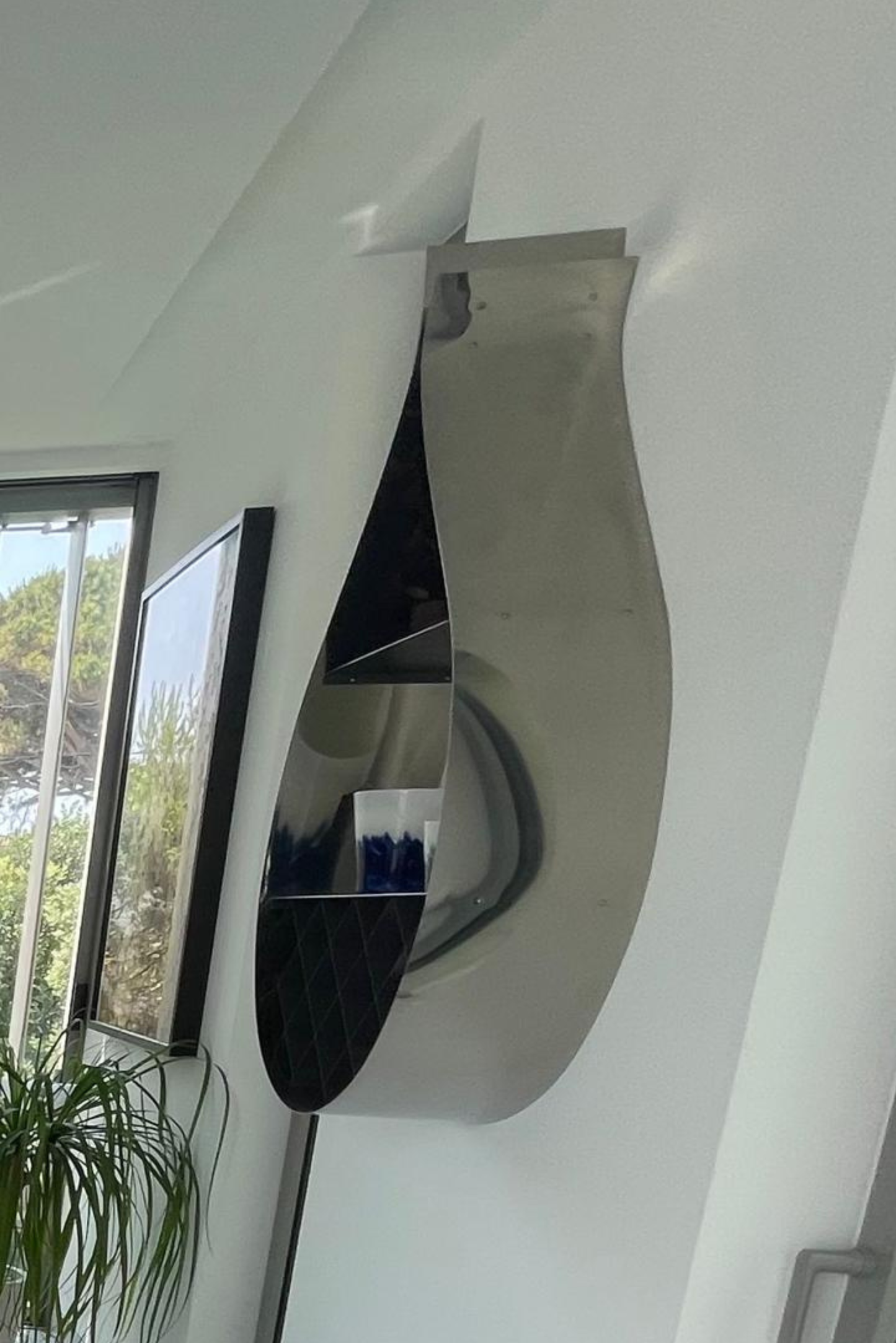 Teardrop Polished Metal Sculpture | Modern Decorative Accent