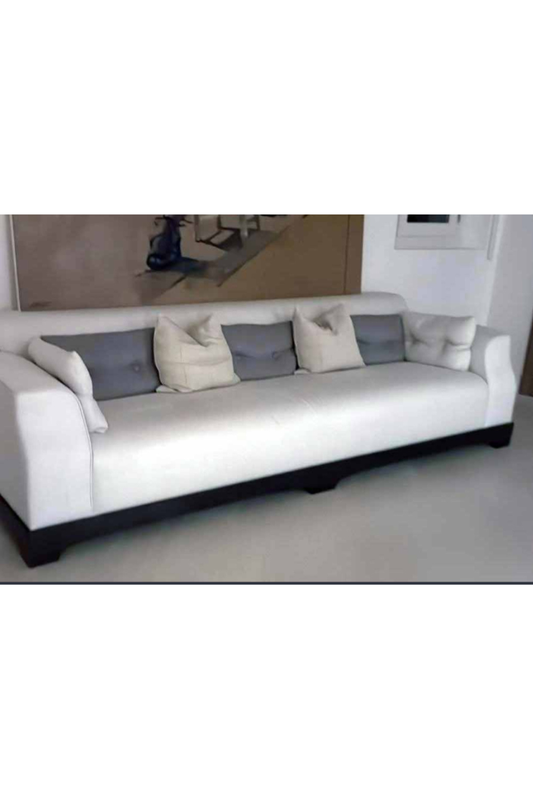 White Pierre Frey Architectural Sofa - Meubles Monaco