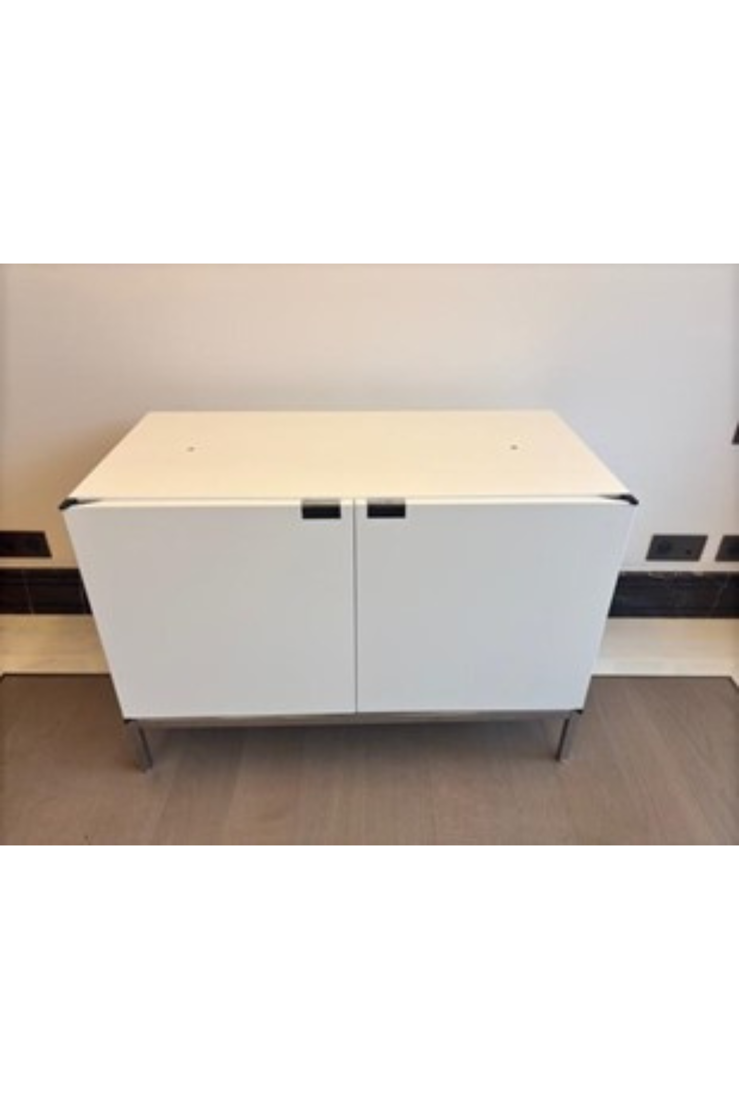 White Storage Cabinet – TV Unit (Bayhouse)