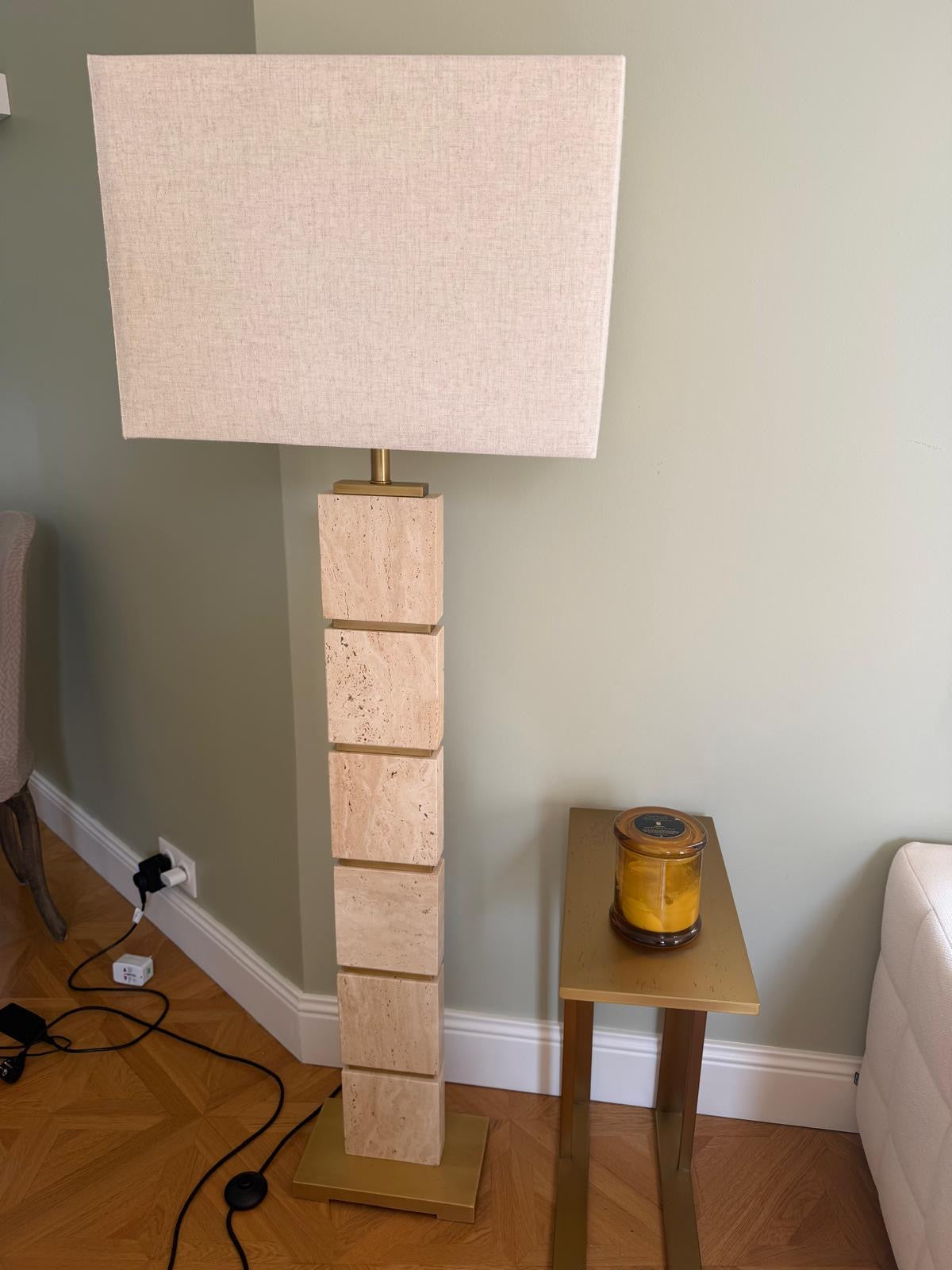 Contemporary Gold C-Shaped Side Table