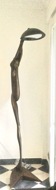Exceptional Bronze Floor Lamp – "Tersicore" Ballerina - Meubles Monaco