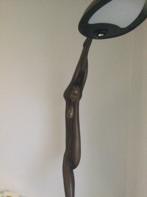Exceptional Bronze Floor Lamp – "Tersicore" Ballerina - Meubles Monaco