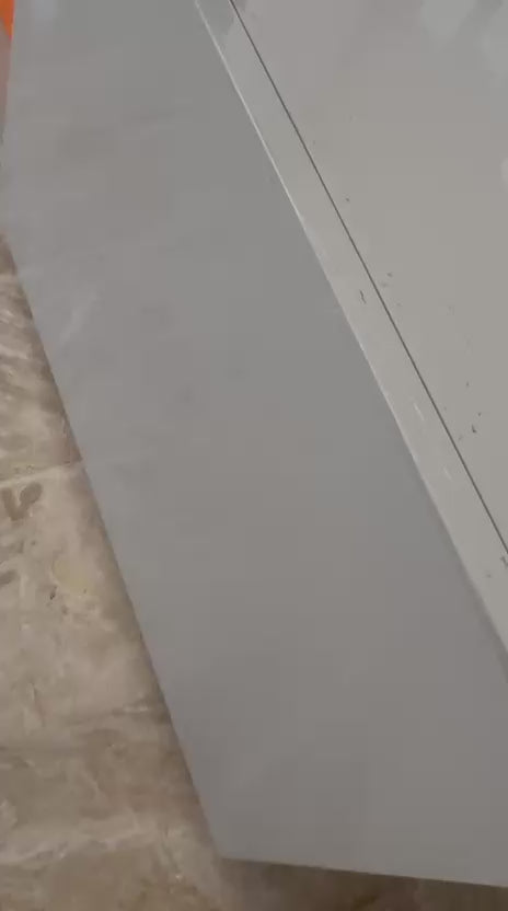 Video walkaround of the contemporary gloss grey TV unit and media console